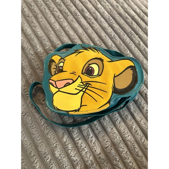 Disney Handbags - Vintage Disney The Lion King Simba Face Crossbody Purse‎ 90s Faux Leather Bag